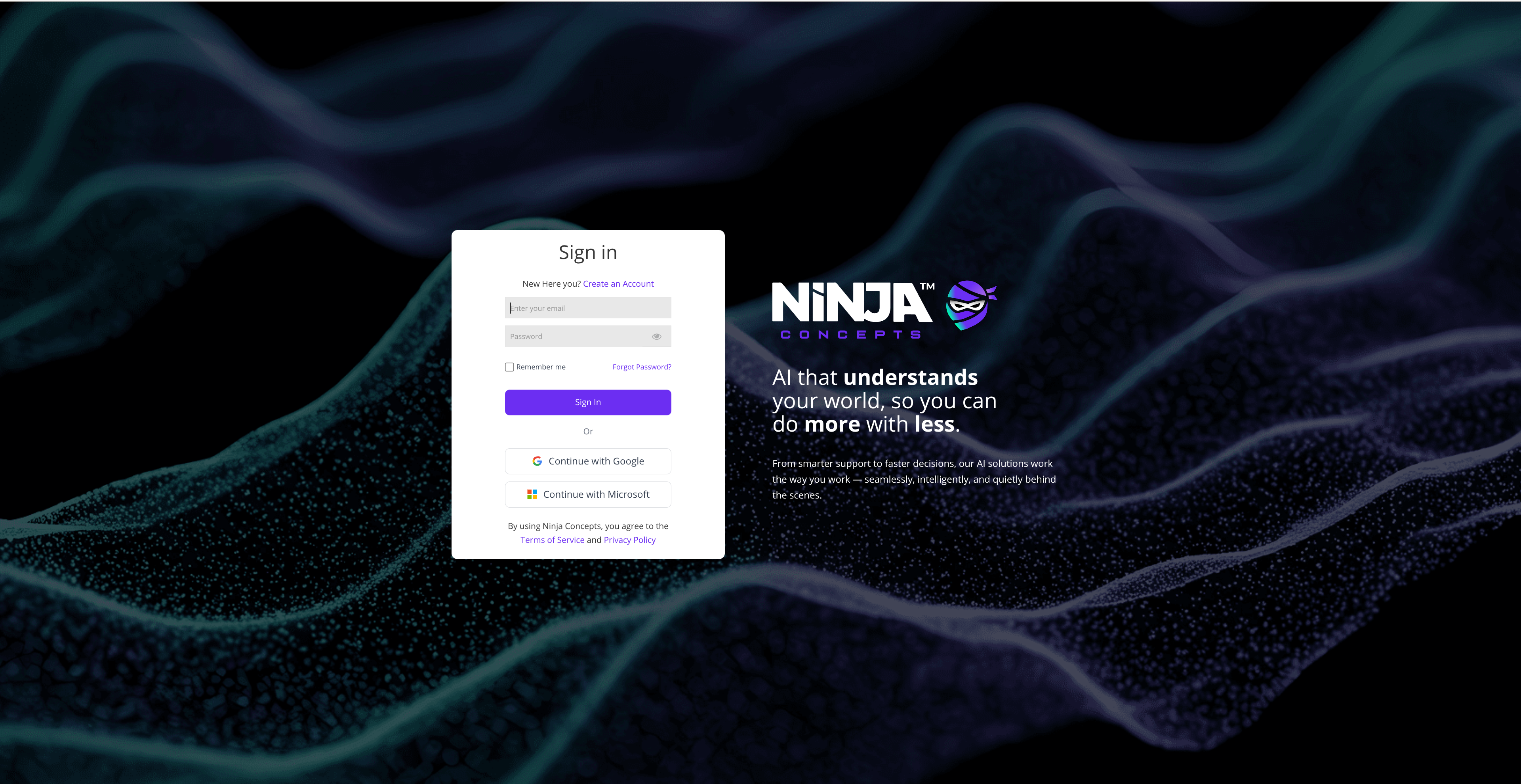 Login interface