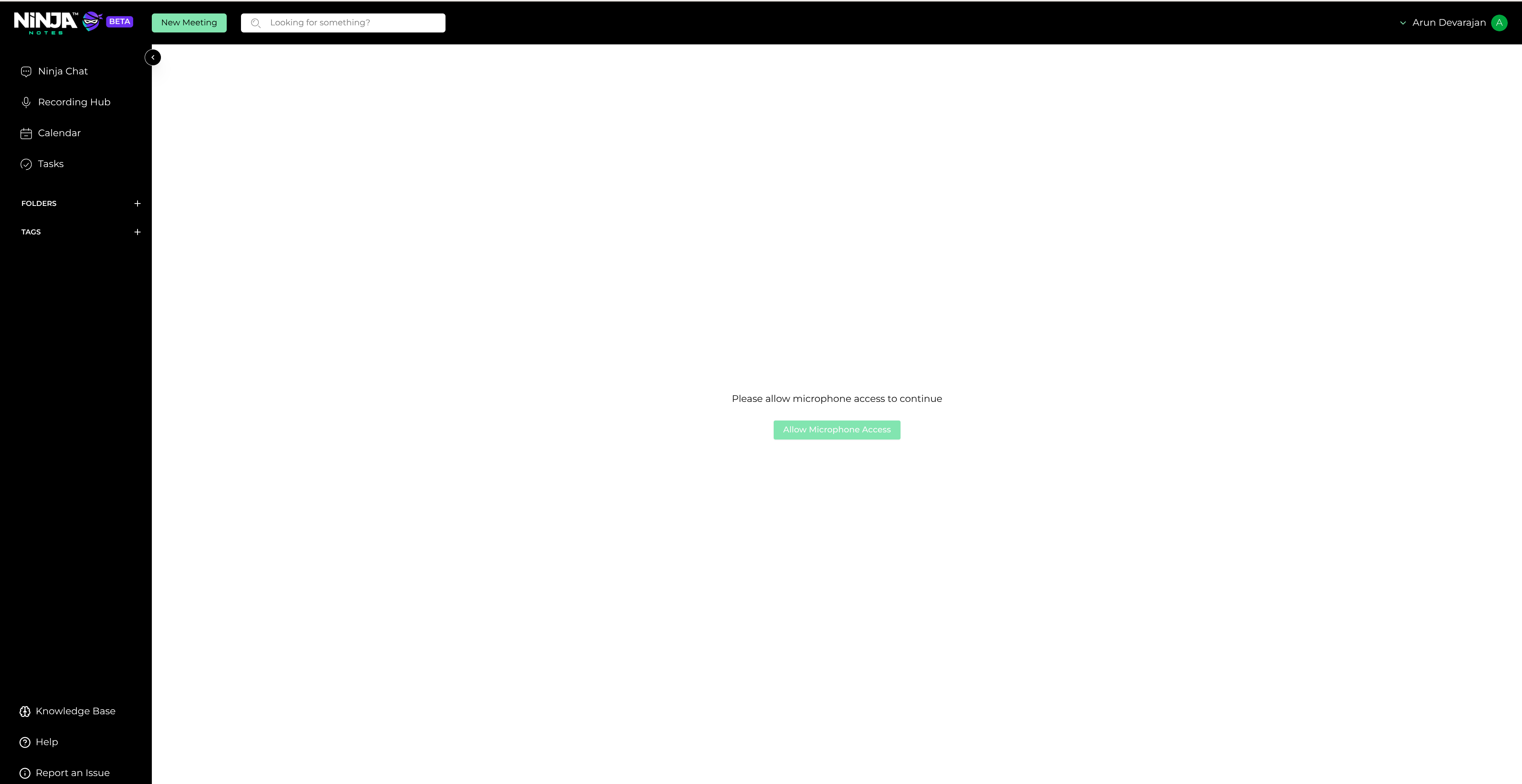 Microphone permission request