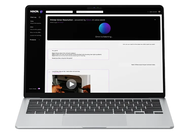 Ninja Omni laptop interface