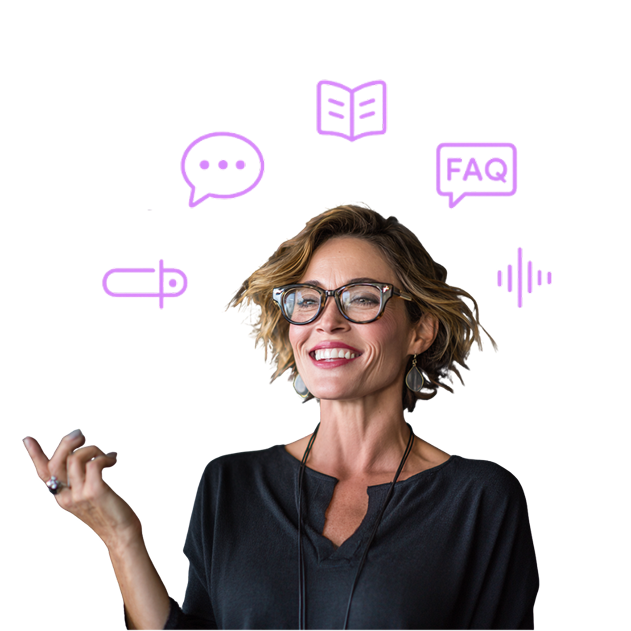 Multitasking woman with child